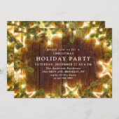 Country Rustic Pine Cones Zweigstelle Weihnachtsfe Einladung (Vorne/Hinten)