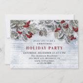 Country Rustic Pine Cones Zweigstelle Weihnachtsfe Einladung (Vorderseite)