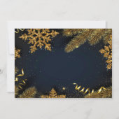 Country Rustic Pine Cones Zweigstelle Weihnachtsfe Einladung (Rückseite)