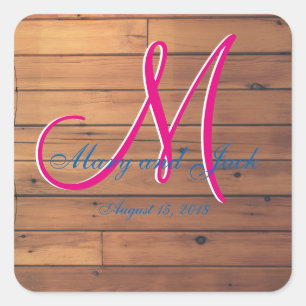 Country Rustic Ranch Stall Wall 3d Monogram Quadratischer Aufkleber