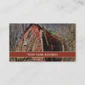 Country Rustic Red Barn Vintager Bauernhof Visitenkarte (Vorderseite)