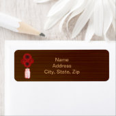 Country Rustic Red Mason Jar Address Labels (Insitu)
