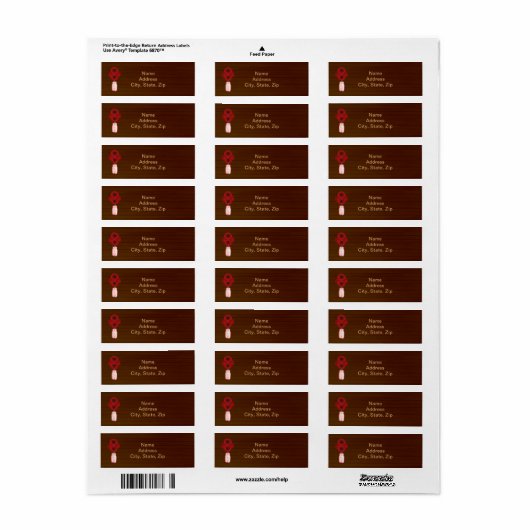 Country Rustic Red Mason Jar Address Labels (Vorne)