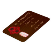 Country Rustic Red Mason Jar speichern Datum Magne Magnet (Linke Seite)