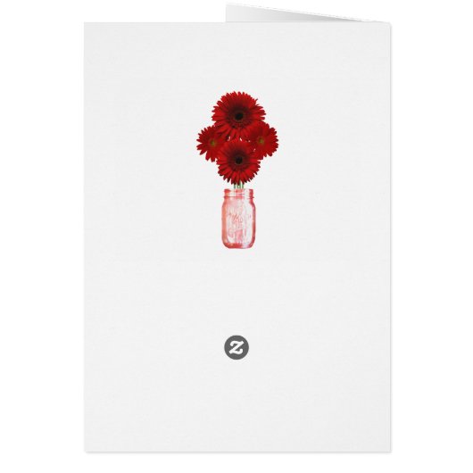 Country Rustic Red Mason Jars Programmkarte (Hinten)