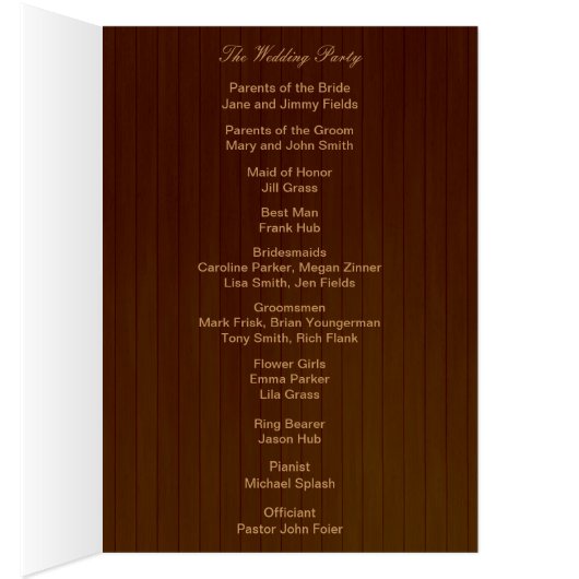 Country Rustic Red Mason Jars Programmkarte (Innen (Rechts))