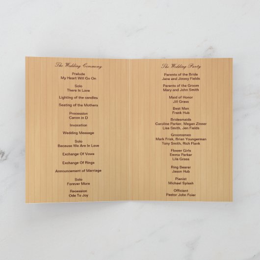 Country Rustic Red Mason Jars Programmkarte Programm (Innenseite)