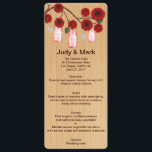 Country Rustic Red Mason Jars Wedding Menu Card Menükarte<br><div class="desc">Die Dekoration wird durch eine Karte ergänzt. Wenn Sie sich auf den Eingang der Braut und des Bräutigams oder die Präsentation der Ehrengäste freuen, finden Sie hier eine Karte, die Ihnen eine schöne Touch verleiht. Personalisieren und erstellen Sie Ihr Menü, indem Sie den Text in den angegebenen Feldern hinzufügen und...</div>