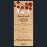 Country Rustic Red Mason Jars Wedding Menu Card Menükarte<br><div class="desc">Die Dekoration wird durch eine Karte ergänzt. Wenn Sie sich auf den Eingang der Braut und des Bräutigams oder die Präsentation der Ehrengäste freuen, finden Sie hier eine Karte, die Ihnen eine schöne Touch verleiht. Personalisieren und erstellen Sie Ihr Menü, indem Sie den Text in den angegebenen Feldern hinzufügen und...</div>