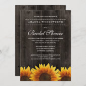 Country Rustic Sonnenblume Brautdusche Einladungen (Vorne/Hinten)