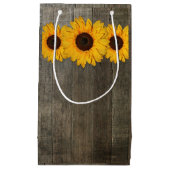Country Rustic Sonnenblume Spitze & Burlap Geschen Kleine Geschenktüte (Vorderseite)