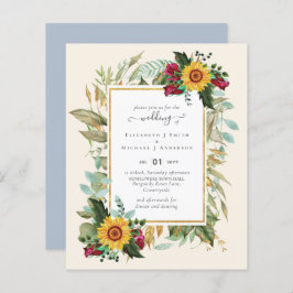 Country Rustic Sonnenblumen Burgund Rose Hochzeit