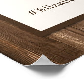 Country Rustic Sonnenblumen & Holz Hochzeit Willko Poster (Ecke)