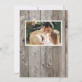 Country Rustic String Lights Jars Wildblume Foto Save The Date (Rückseite)