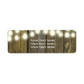 Country Rustic String Lights Lodge Address Labels (Vorne)
