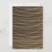 Country Rustic String Lights Paare Dusche laden ei Einladung (Rückseite)