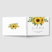 Country Rustic Summer Sunflower Garden Hochzeit Gästebuch (Voll)