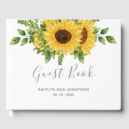 Country Rustic Summer Sunflower Garden Hochzeit Gästebuch