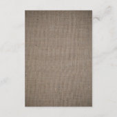 Country Rustic Sunflower & Burlap Wedding Detail Begleitkarte (Rückseite)