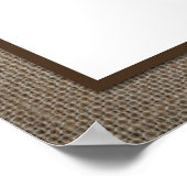 Country Rustic Sunflower & Burlap Wedding Willkomm Poster (Ecke)