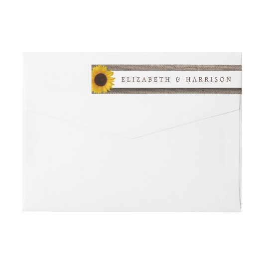 Country Rustic Sunflower & Burlap Wedge (Rückseite)