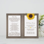 Country Rustic Sunflower & Burlap Wedge (Stehend Vorderseite)