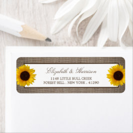 Country Rustic Sunflower & Burlap Wedge