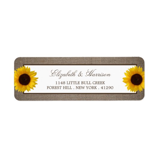 Country Rustic Sunflower & Burlap Wedge (Vorne)