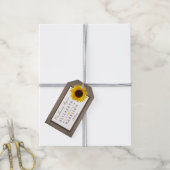 Country Rustic Sunflower & Burlap Wedge Geschenkanhänger (Mit Garn)