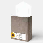 Country Rustic Sunflower & Burlap Wedge Geschenkschachtel (Geöffnet)