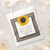 Country Rustic Sunflower & Burlap Wedge Geschenktütchen (Ausgeschnitten)