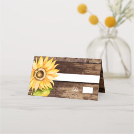 Country Rustic Sunflower Wedding Platzkarte