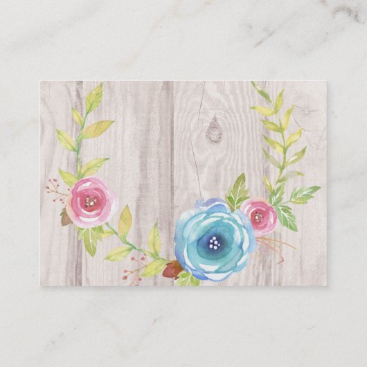 Country Rustic Whitewash Wood String Light Wedding Visitenkarte (Rückseite)