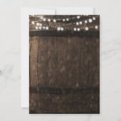 Country Rustic Wood Barrel Hochzeit Einladungen (Rückseite)