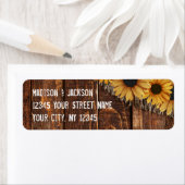 Country Rustic Wood Burlap Wedding Rücksendeadress (Insitu)