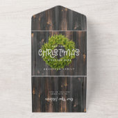 Country Rustic Wood Erster Weihnachtsfest Neue Zuh All In One Einladung (Außenbereich)