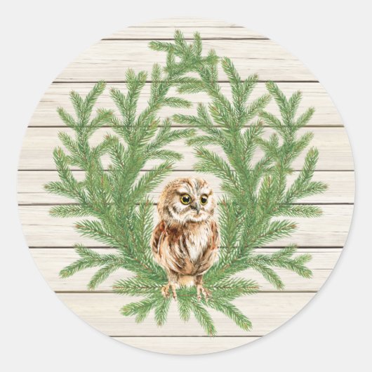 Country Rustic Wood Foto Aufkleber (Vorderseite)