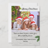 Country Rustic Wood Foto Weihnachtskarte Karte (Vorderseite)