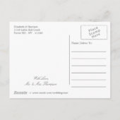 Country Rustic Wood Monogram Branch Save the Date Ankündigungspostkarte (Rückseite)