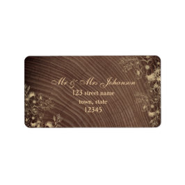 Country Rustic Wood Wedding Rücksendeadresse Adressaufkleber