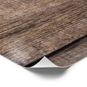 Country Rustic Wood Wedding Willkommensfeier Poster (Ecke)