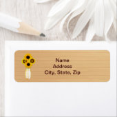 Country Rustic Yellow Mason Jar Address Labels (Insitu)
