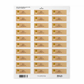 Country Rustic Yellow Mason Jar Address Labels (Vorne)