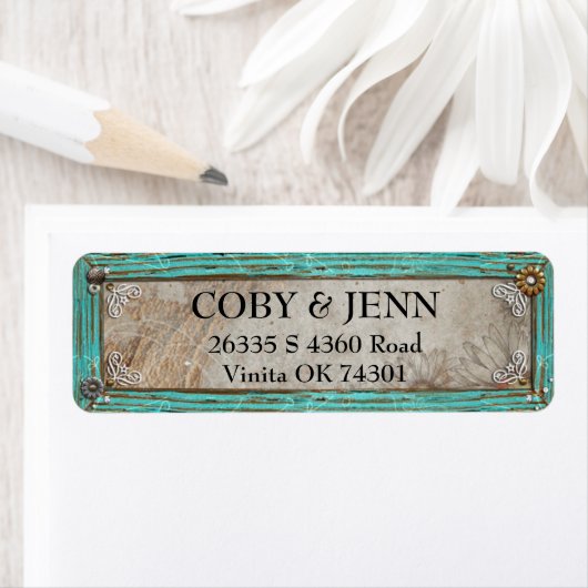 Country Rusticise Frame Address Label (Insitu)