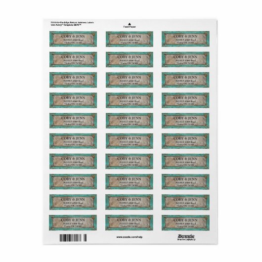 Country Rusticise Frame Address Label (Vorne)
