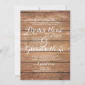Country rustikal braunes Vintages Holzfest Einladung (Vorderseite)