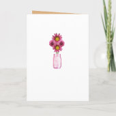 Country Rustikal Pink Mason Jars Programmkarte Programm (Rückseite)