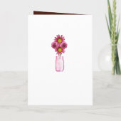 Country Rustikal Pink Mason Jars Programmkarte Programm (Rückseite)