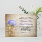 Country rustikale Mason Jar Probe Dinner lädt ein Einladung (Stehend Vorderseite)