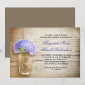 Country rustikale Mason Jar Probe Dinner lädt ein Einladung (Vorne/Hinten)